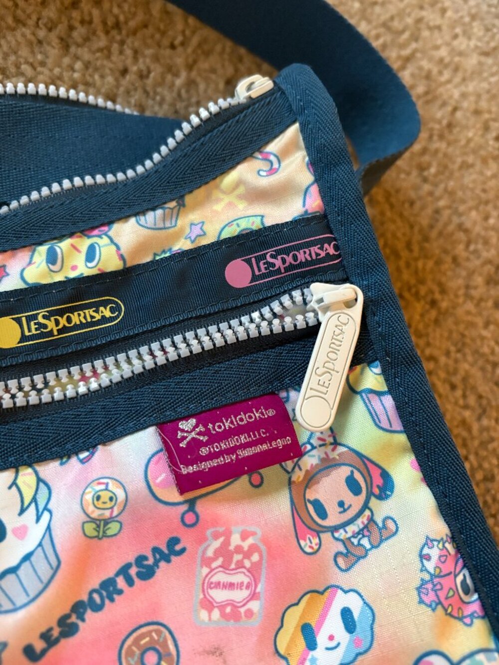 Tokidoki for LeSportsac Happy Foods Deluxe Everyday Crossbody Purse - Picture 3 of 13